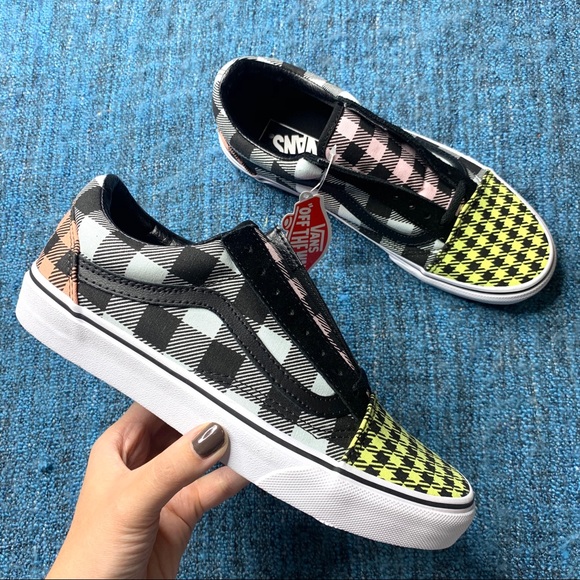 multi plaid vans